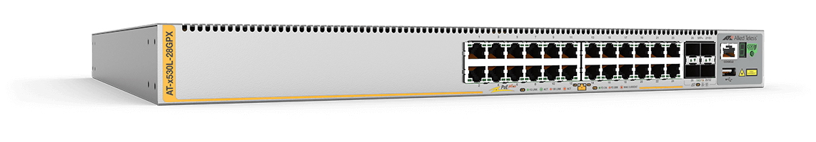 Allied Telesis AT x530L-28GPX - Switch - L3 - gestito - 24 x 10/100/1000 (PoE+) + 4 x 1 Gigabit / 10 Gigabit SFP+ (uplink) - montabile su rack - PoE+ (740 W)