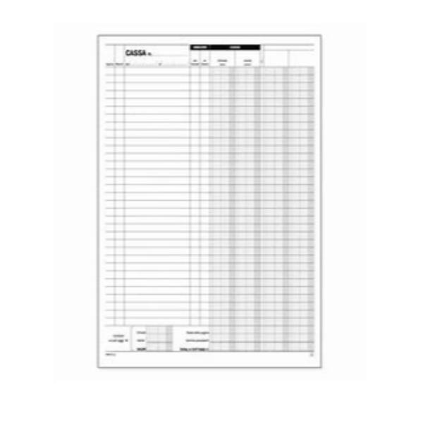 Data Ufficio - Entrate e uscite di cassa con rendiconti e abbuoni - 50 fogli - 215 x 297 mm - duplicato - numerato