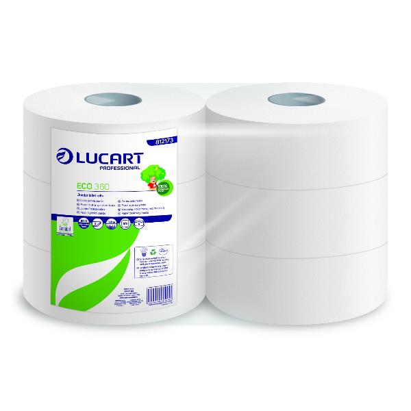 Carta igienica Eco Maxi Jumbo - 2 veli - 16,5 gr - 9,1 cm x 360 mt - diametro 25,5 cm - 360 mt - Lucart