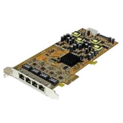 StarTech.com Scheda di rete PCIe Gigabit Power over Ethernet a 4 porte - Adattatore PCI express PSE / POE - NIC - Adattatore di rete - PCIe x4 - Gigabit Ethernet x 4