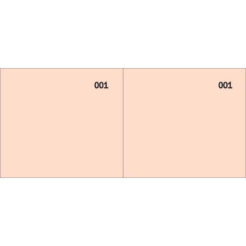 Blocco scontrino 2 sezioni - 100 copie numerate - rosso - 5,8 x 13 cm - DU160000020 - Data Ufficio