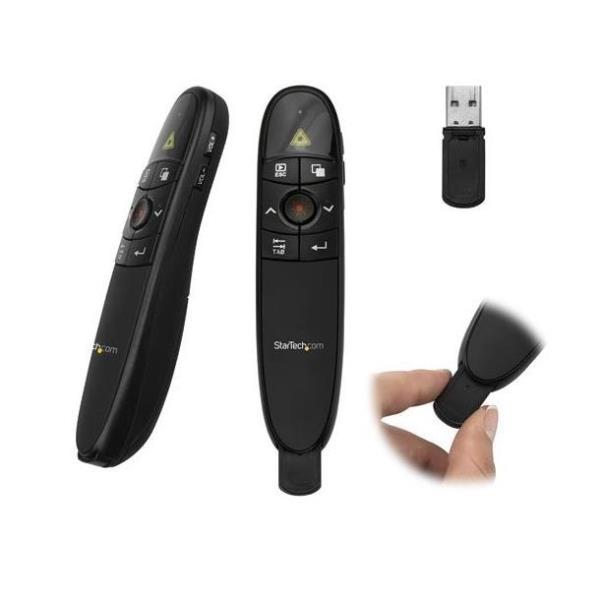 StarTech.com Telecomando per Presentazione PowerPoint Wireless - Presentatore senza fili con Puntatore Laser Rosso fino a 27m - Telecomando presentazioni - RF