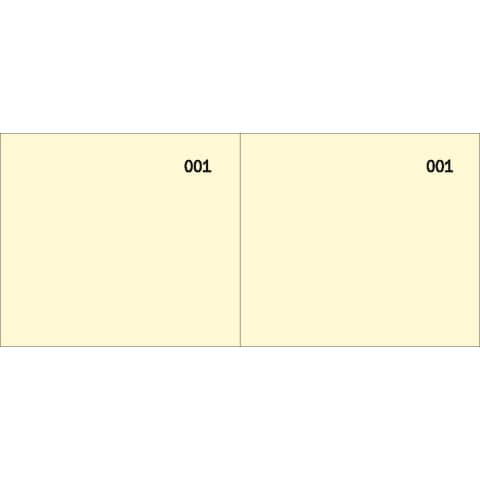Blocco scontrino 2 sezioni - 100 copie numerate - giallo - 5,8 x 13 cm - DU160000030 - Data Ufficio
