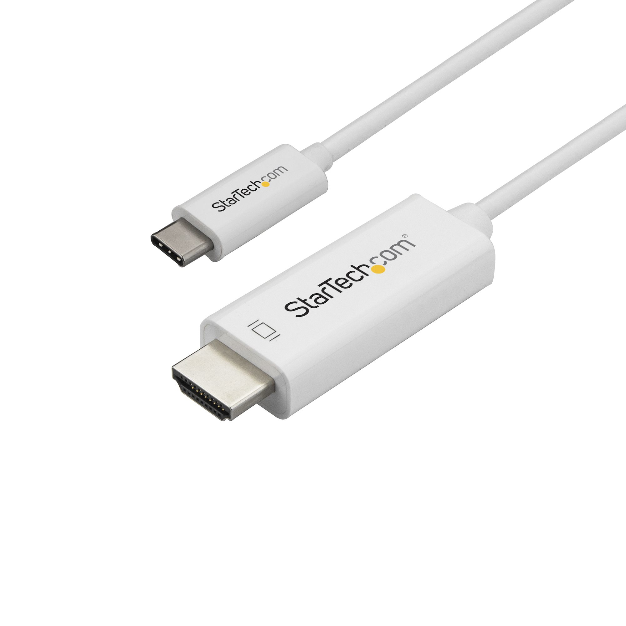 StarTech.com Cavo HDMI a USB-C da 2m - Cavetto USB 3.1 Tipo C a HDMI - 4k a 60Hz - Bianco - Adattatore video esterno - VL100 - USB-C - HDMI - bianco - per P/N: TB4CDOCK