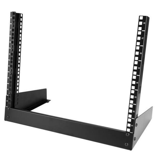 StarTech.com Armadio Server Rack con 2 staffe a Telaio Aperto 8U - Rack per Desktop da 19 pollici - Rack a telaio aperto - 2 post - 8U