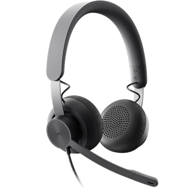 Logitech Zone Wired MSFT Teams - Cuffie con microfono - on-ear - cablato - USB-C - grafite - Certificato per i team Microsoft
