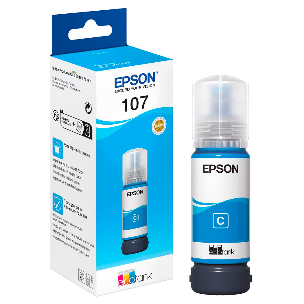 Epson - Cartuccia EcoTank 107 - Ciano - C13T09B240