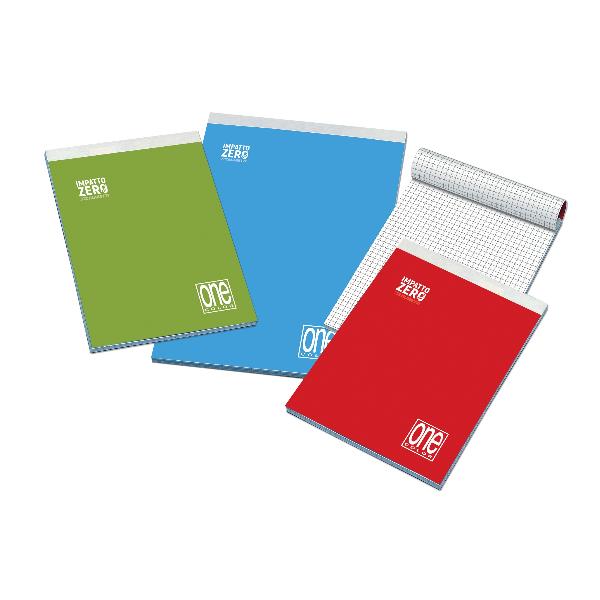 Blasetti Impatto Zero One Color - Blocchetto - A5 - quadrettato - assortiti (pacchetto di 24)
