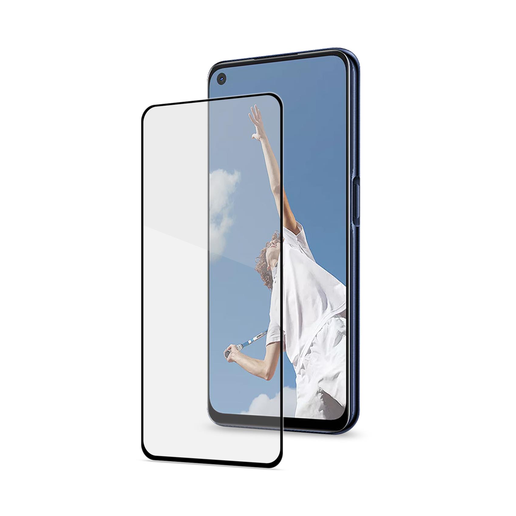 Celly Full Glass - Protezione per schermo per telefono cellulare - vetro - colore telaio nero - per OPPO A52, A72