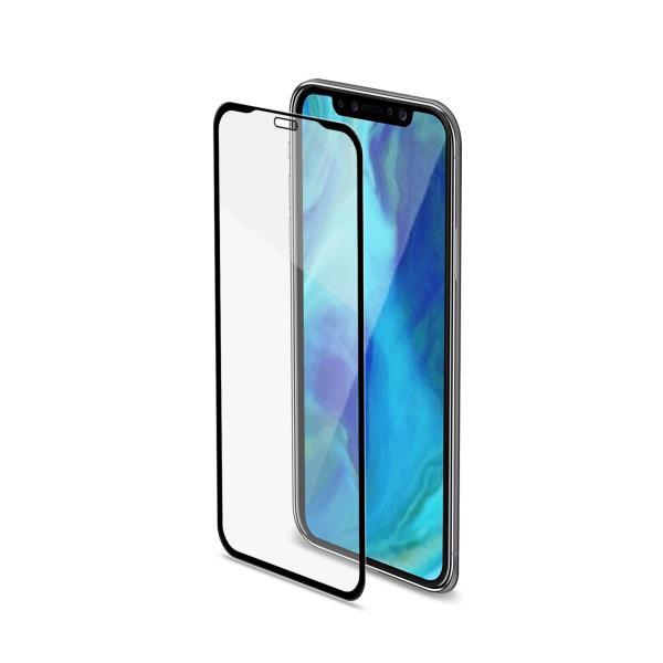 Celly FULLGLASS999BK - Protezione per schermo per telefono cellulare - vetro - colore telaio nero - per Apple iPhone XS Max