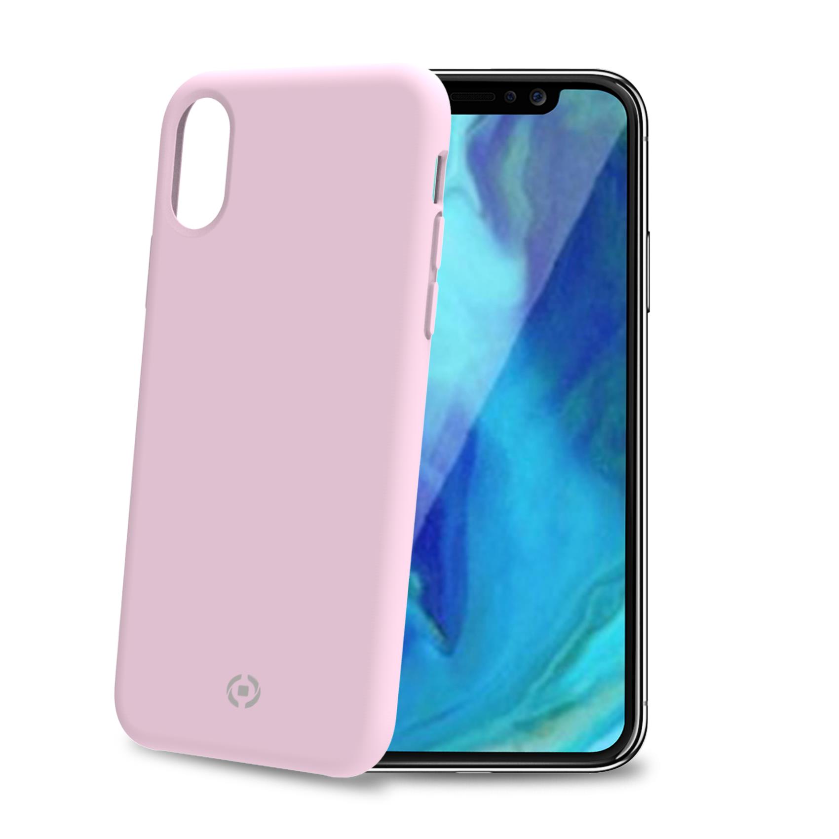 Celly FEELING FEELING999PK - Cover per cellulare - silicone liquido - rosa - per Apple iPhone XS Max