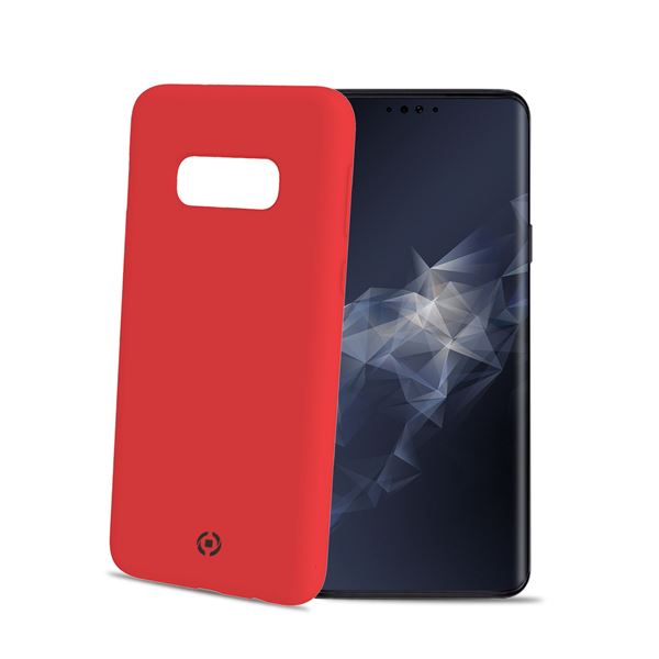 Celly FEELING - Cover per cellulare - silicone liquido - rosso - per Samsung Galaxy S10e