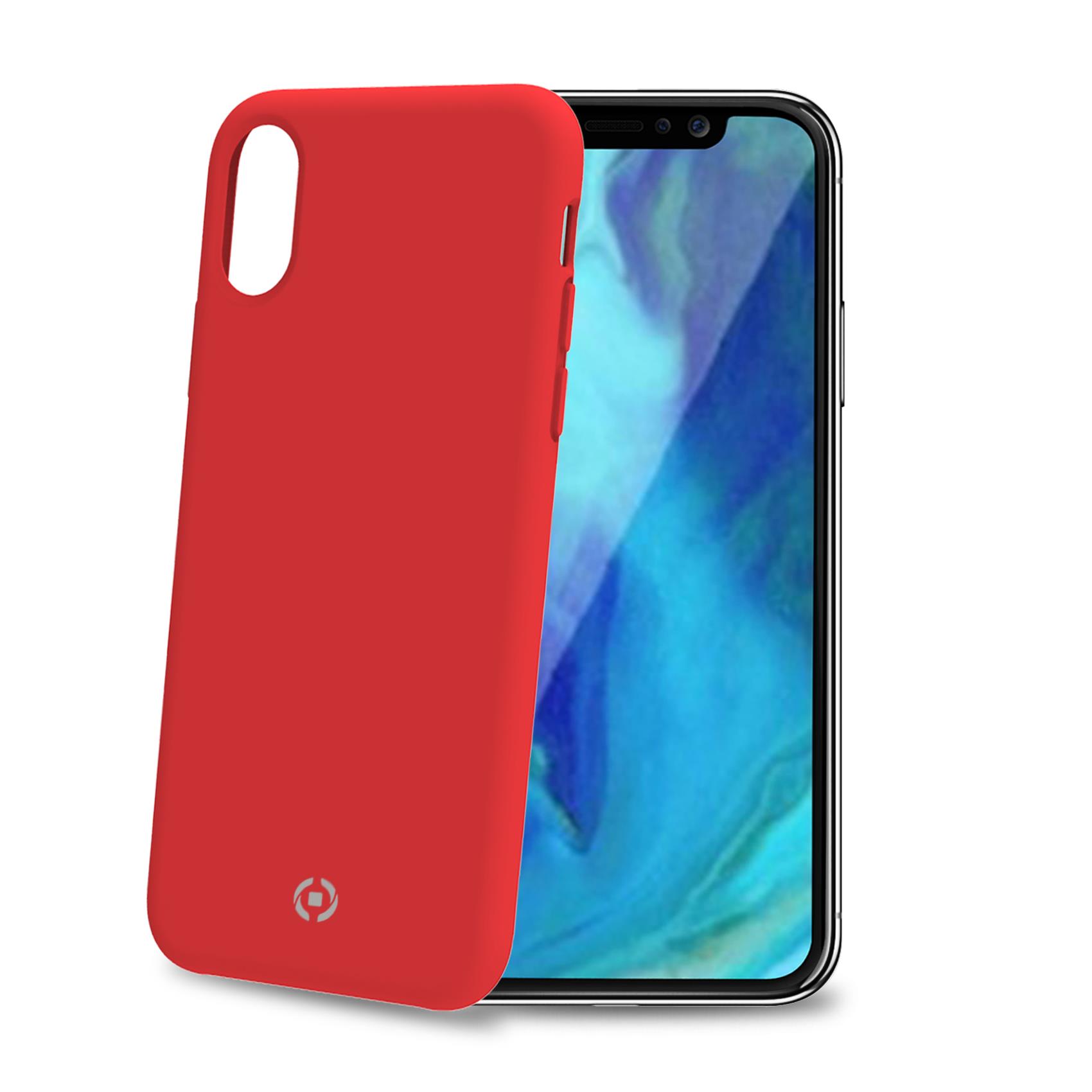 Celly FEELING FEELING999RD - Cover per cellulare - silicone liquido - rosso - per Apple iPhone XS Max