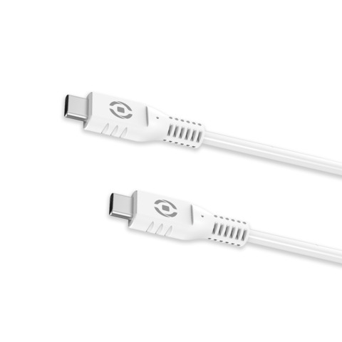 Celly ProPower - Cavo USB - USB-C (M) a USB-C (M) - 3 A - 1 m - USB Power Delivery (60W) - bianco