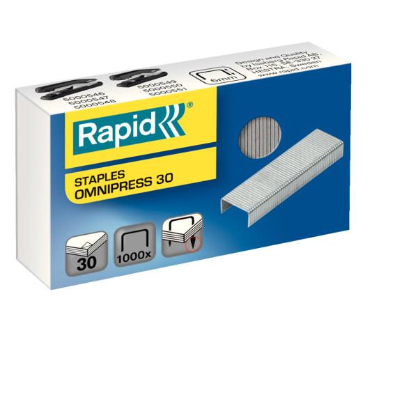 Rapid Omnipress 30 - Punti metallici - 6 mm - filo metallico galvanizzato - pacco da 1000
