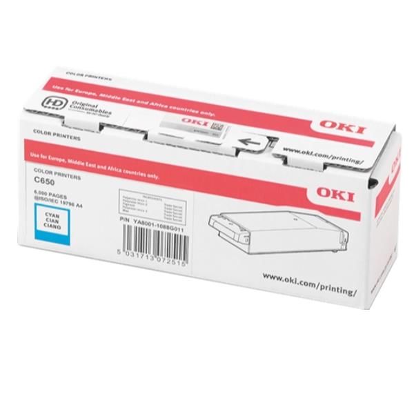OKI - Ciano - originale - cartuccia toner - per OKI C650DN, C650dn - 2AC; C600 Series C650DN