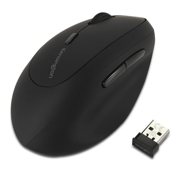 Kensington Pro Fit Ergo Wireless Mouse - Mouse verticale - ergonomico - per mancini - 6 pulsanti - senza fili - 2.4 GHz