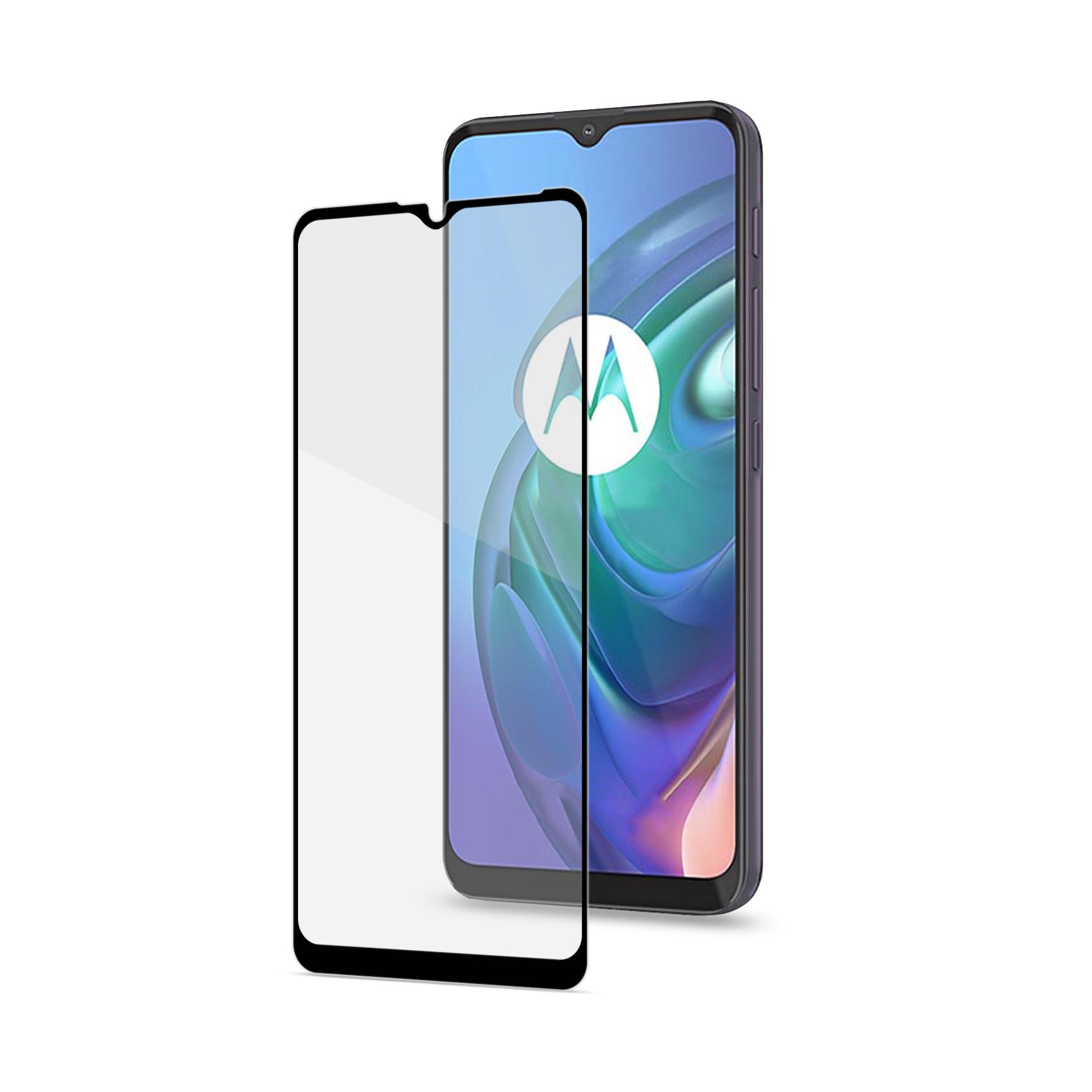 Celly Full Glass - Protezione per schermo per telefono cellulare - vetro - colore telaio nero - per Motorola Moto G10, G20, G30