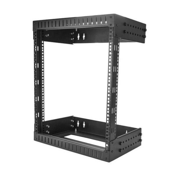 StarTech.com Server Rack 12U Montabile a parete - Profondità regolabile da 30 a 50cm - Open Frame Rack da Rete Network - Rack - montaggio a parete - nero - 12U - 20"
