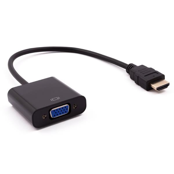 Nilox - Adattatore video - HDMI maschio a HD-15 (VGA) femmina - nero