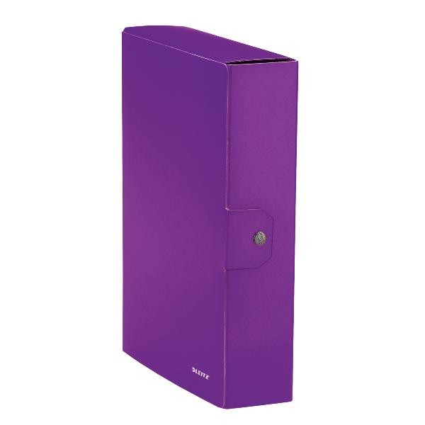Leitz WOW - Cartella a scatola - larghezza dorsale 80 mm - per 250 x 350 mm - viola