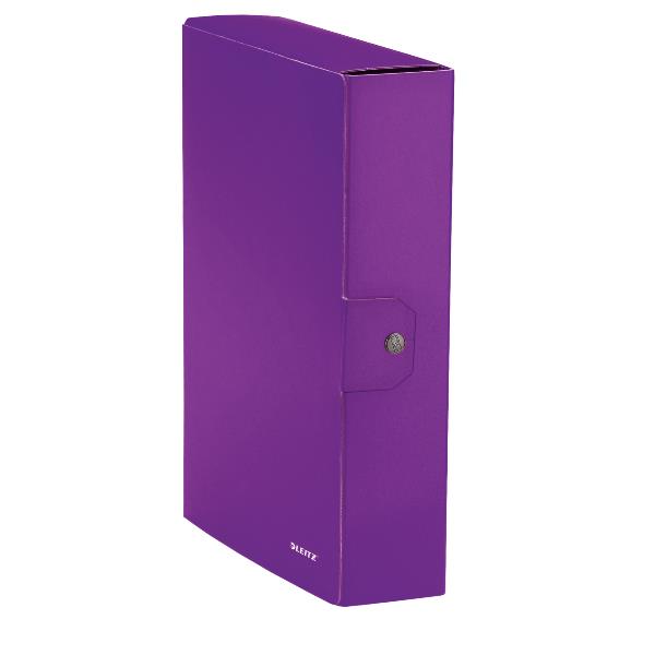 Leitz WOW - Cartella a scatola - larghezza dorsale 40 mm - per 340 x 350 mm - capacità 1000 fogli - viola