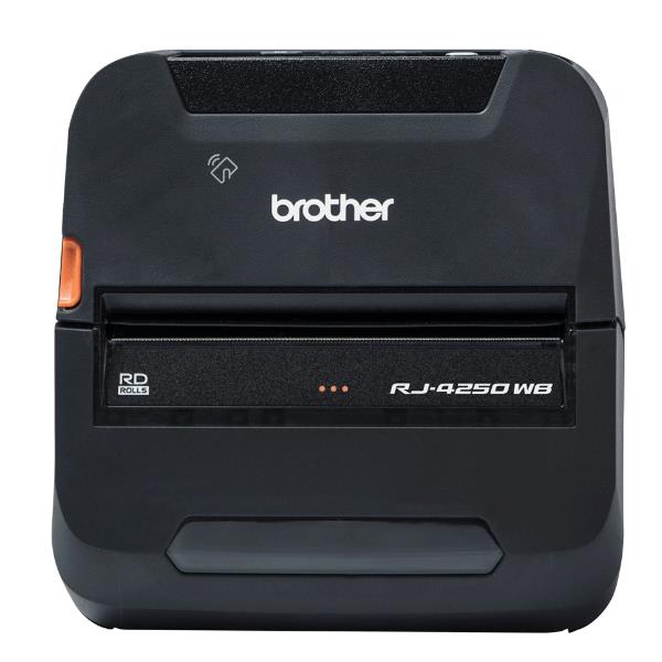 Brother RuggedJet RJ-4250WB - Stampante per etichette - termico diretto - Rotolo (11,3 cm) - 203 dpi - fino a 127 mm/sec - USB 2.0, Wi-Fi(n), NFC, Bluetooth 4.2