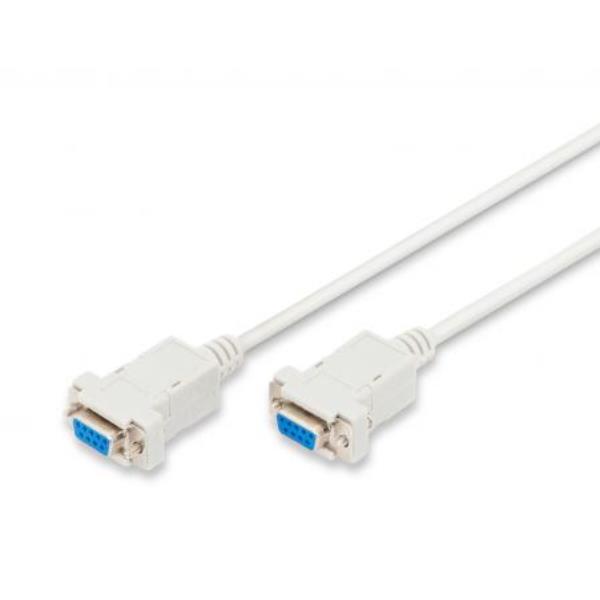 ASSMANN - Cavo null modem - DB-9 (F) a DB-9 (F) - 1.8 m - viti a serraggio manuale - beige