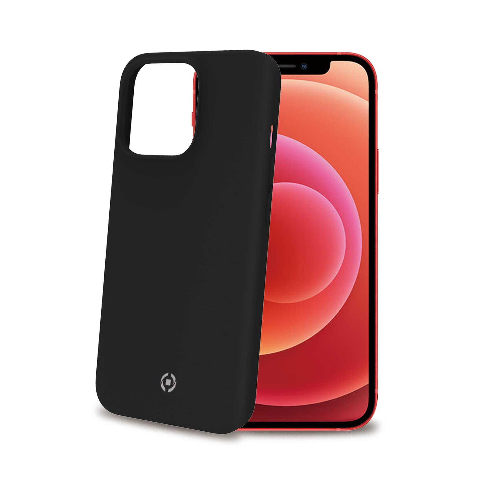 Celly FEELING - Cover per cellulare - silicone liquido - nero - per Apple iPhone 13 Pro Max