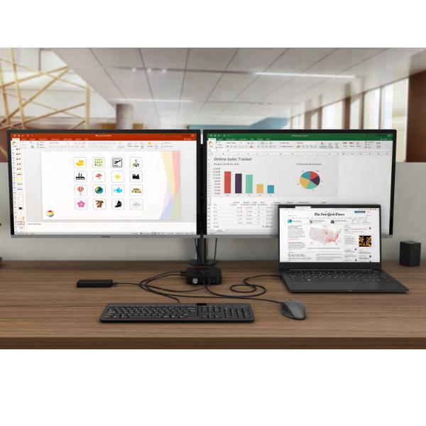 i-Tec USB-C Dual Display Docking Station with Power Delivery - Docking station - USB-C / Thunderbolt 3 - 2 x DP - GigE