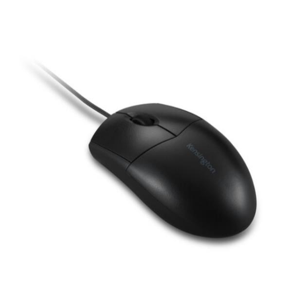 Kensington Pro Fit Washable Wired Mouse - Mouse - per destrorsi e per sinistrorsi - ottica - 3 pulsanti - cablato - USB