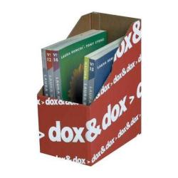Portariviste Dox&Dox - 17 x 35 x 25 cm - bianco/rosso - Esselte Dox