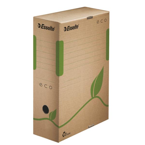 Esselte Eco - Cartella a scatola - larghezza dorsale 100 mm - per A4 - marrone naturale