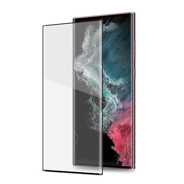 Celly - Protezione per schermo per telefono cellulare - 3D - vetro - colore telaio nero - per Samsung Galaxy S22 Ultra