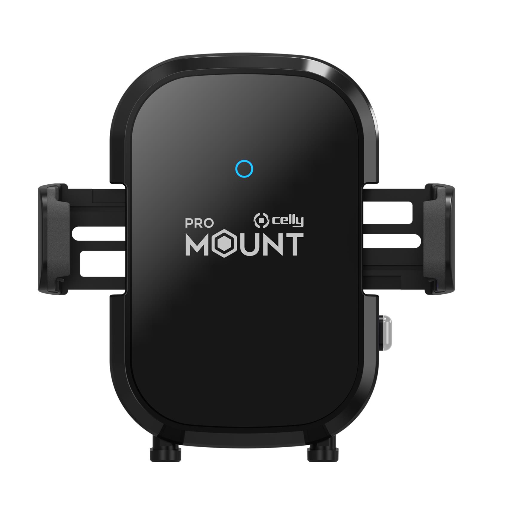 Celly Pro Mount MountCharge15 - Supporto per caricabatteria wireless per auto - 15 Watt - 2 A - nero