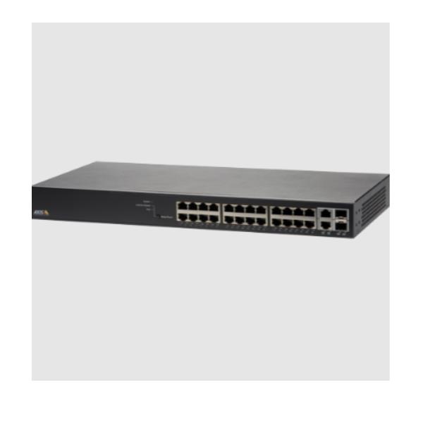 Axis T8524 PoE+ Network Switch - Switch - gestito - 24 x 10/100/1000 (PoE+) + 2 x SFP Gigabit combo (uplink) - desktop, montabile su rack - PoE+ (370 W) - per AXIS M3067-P, M3068-P, P1455-LE, P1455-LE-3 License Plate Verifier Kit
