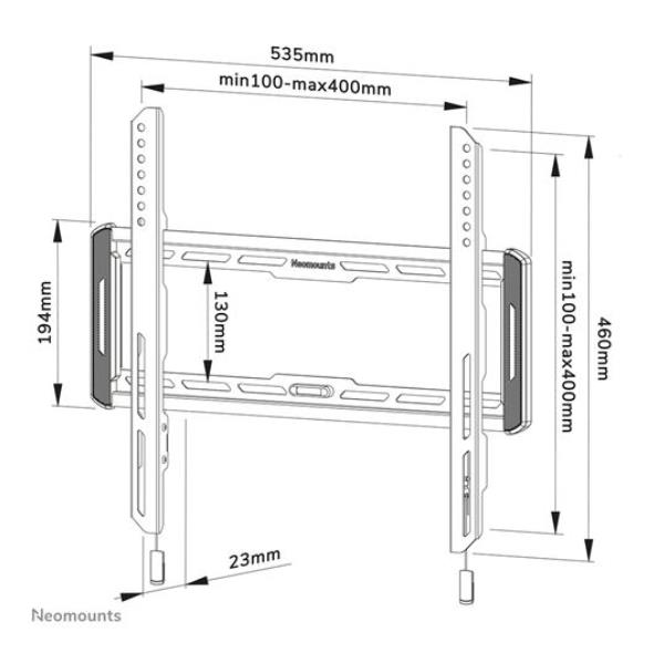 Neomounts by Newstar WL30-550BL14 - Kit montaggio (elemento a parete, adattatore mensola) - per display LCD