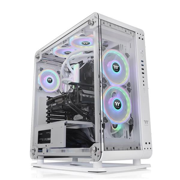 Thermaltake Core P6 TG Snow - MDT - SSI CEB - pannello laterale finestrato (vetro temperato) - senza alimentazione (PS/2) - bianco - USB/Audio