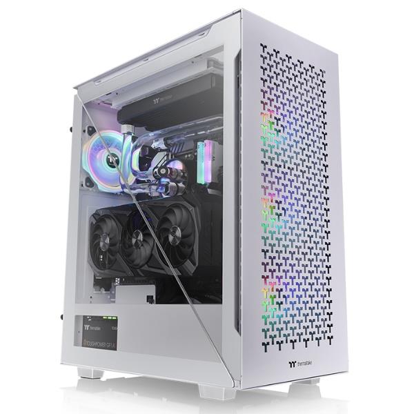 Thermaltake Divider 500 TG Air Snow - MDT - ATX - pannello laterale finestrato (vetro temperato) - senza alimentazione (PS/2) - bianco - USB/Audio