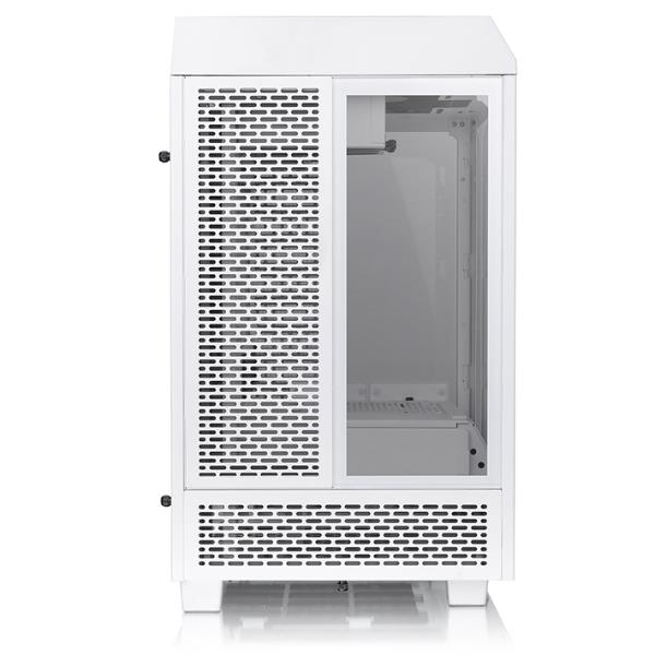 Thermaltake The Tower 100 Snow - Tower - mini ITX - pannello laterale finestrato (vetro temperato) - senza alimentazione (PS/2) - USB/Audio