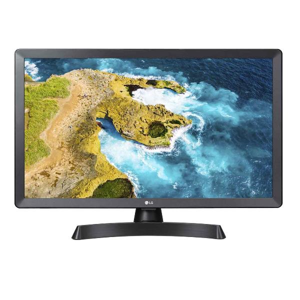 LG 24TQ510S-PZ - Monitor a LED con sintonizzatore TV - Smart - 23.6" - 1366 x 768 HD - 250 cd/m² - 1000:1 - 14 ms - 2xHDMI, RCA (composito), RCA (componente) - altoparlanti - nero, grigio ferro