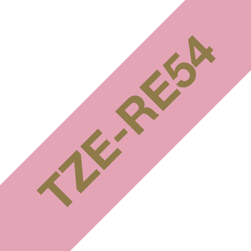 Brother TZe-RE54 - Satinata - dorato su rosa - Rotolo (2,4 cm x 4 m) 1 cassetta(e) Nastro - per Brother PT-D600; P-Touch PT-3600, D600, D800, E550, P750, P900, P950; P-Touch EDGE PT-P750
