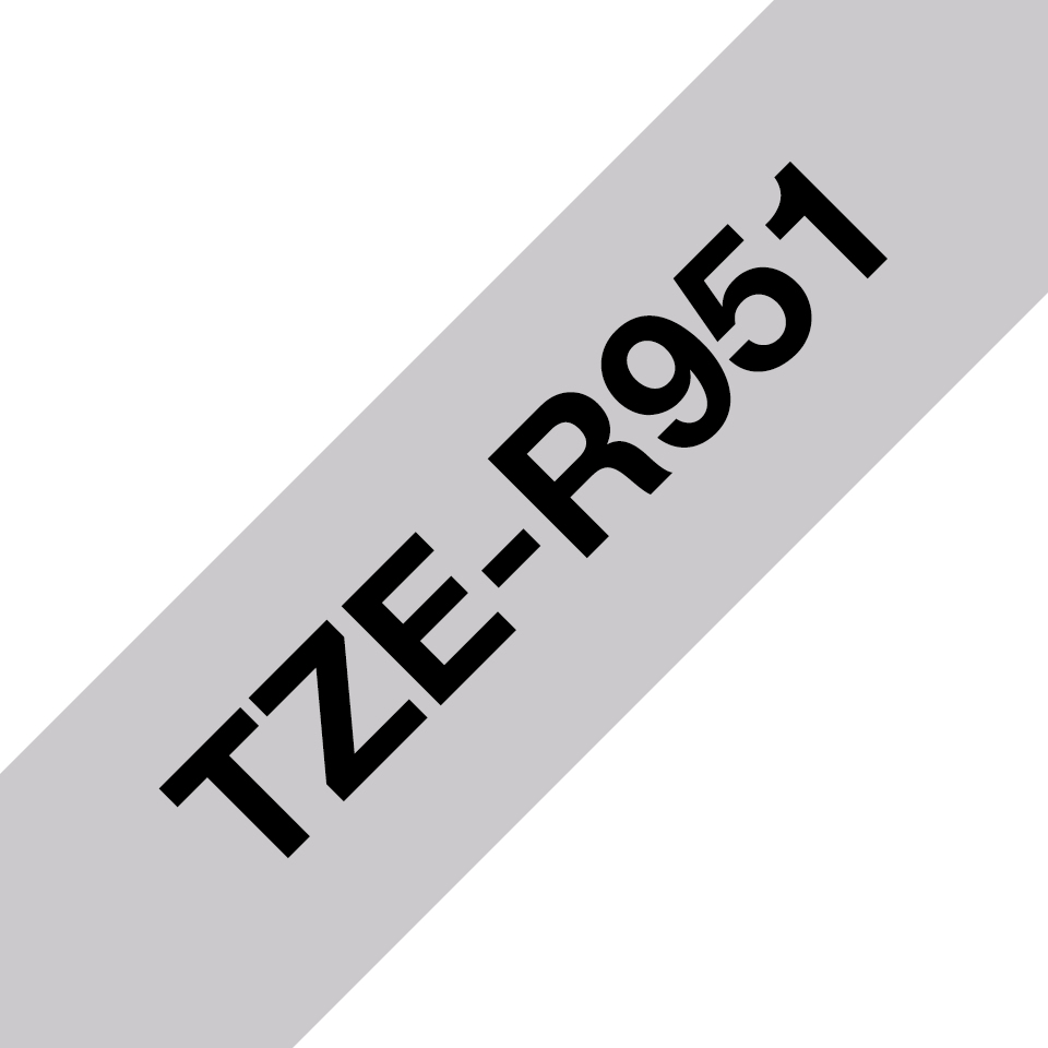 Brother TZe-R951 - Satinata - nero su argento - Rotolo (2,4 cm x 4 m) 1 cassetta(e) Nastro - per Brother PT-D600; P-Touch PT-D800, P900, P950; P-Touch Cube Plus PT-P710