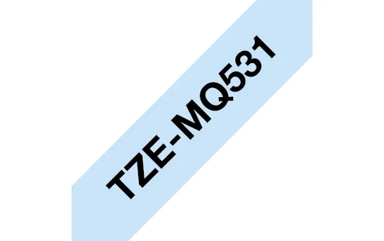 Brother TZe-MQ531 - Nero su blu pastello - Rotolo (1,2 cm x 8 m) 1 cassetta(e) nastro laminato - per Brother PT-D210, D600, H110, P750, P950; P-Touch Cube PT-P300; P-Touch Embellish PT-D215