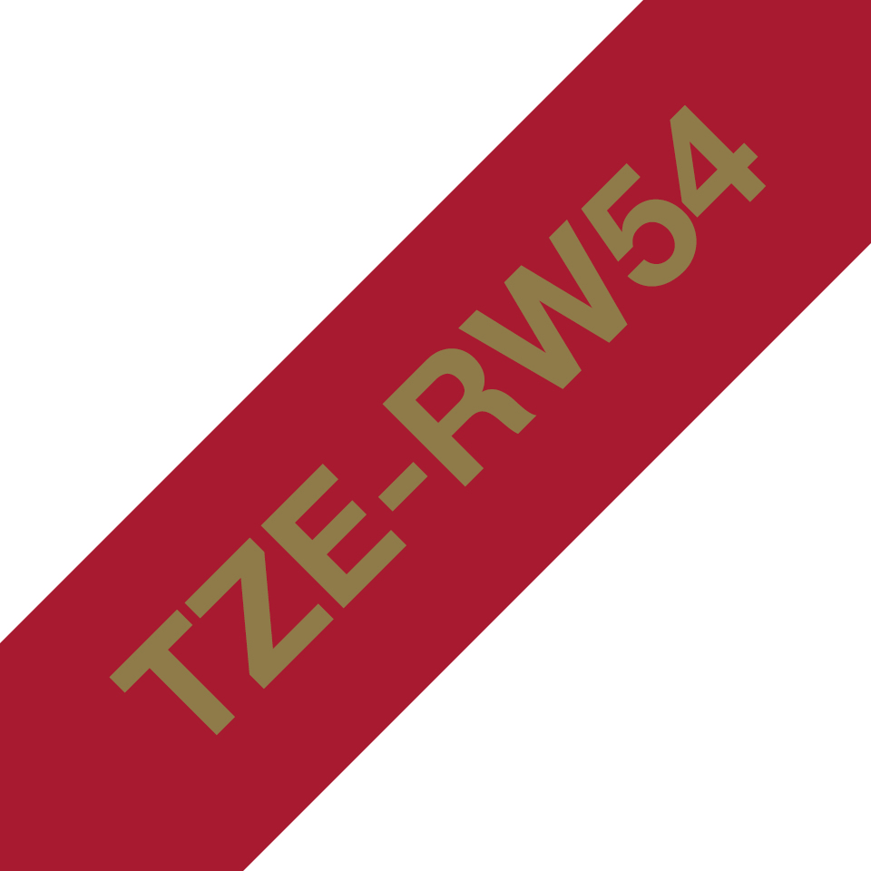 Brother TZe-RW54 - Satinata - dorato su rosso vino - Rotolo (2,4 cm x 4 m) 1 cassetta(e) Nastro - per Brother PT-D600; P-Touch PT-3600, D600, D800, E550, P750, P900, P950; P-Touch EDGE PT-P750