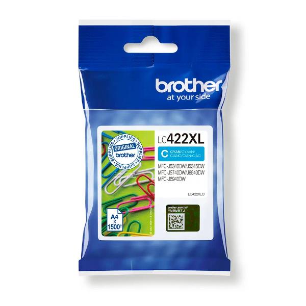 Brother LC422XLC - Alta resa - ciano - originale - cartuccia d'inchiostro - per Brother MFC-J5340DW, MFC-J5345DW, MFC-J5740DW, MFC-J6540DW, MFC-J6940DW
