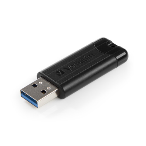 Verbatim Store 'n' Go Pin Stripe USB Drive - Chiavetta USB - 64 GB - USB 3.2 Gen 1 - nero