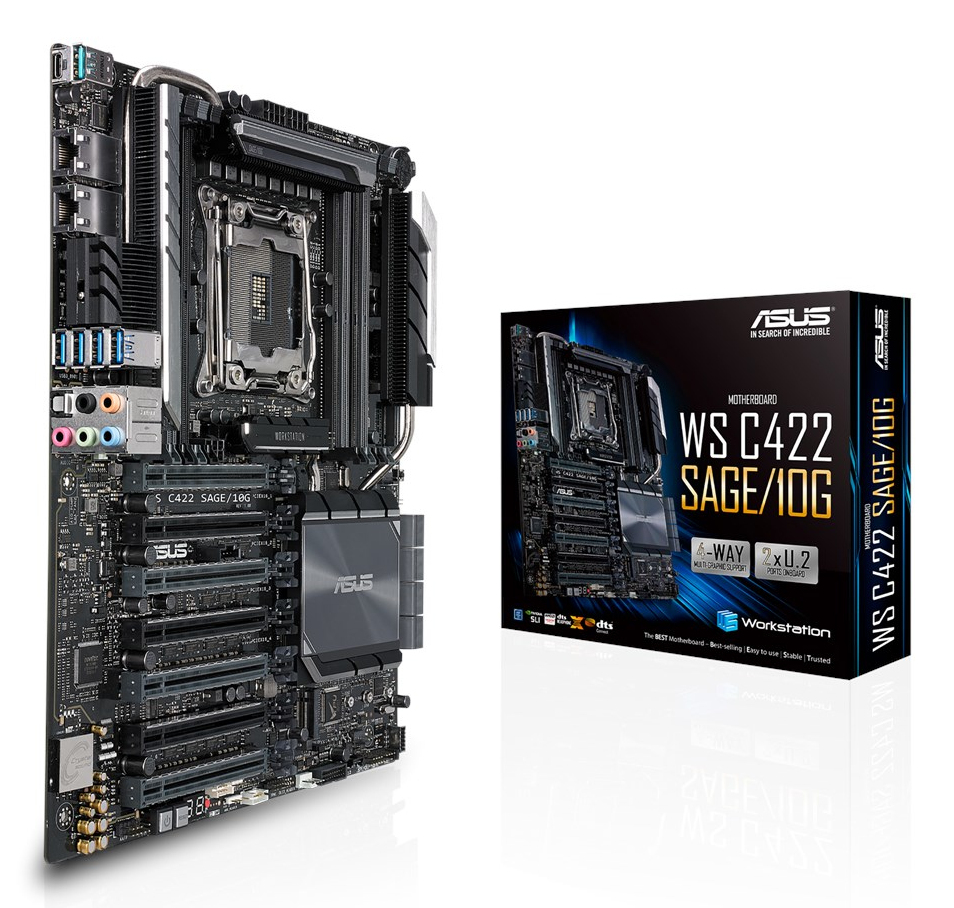 ASUS WS C422 SAGE/10G - Scheda madre - SSI CEB - LGA2066 Socket - C422 Chipset - USB 3.1 Gen 1, USB-C Gen2, USB 3.1 Gen 2 - 2 x 10 Gigabit LAN - HD Audio (8 canali)