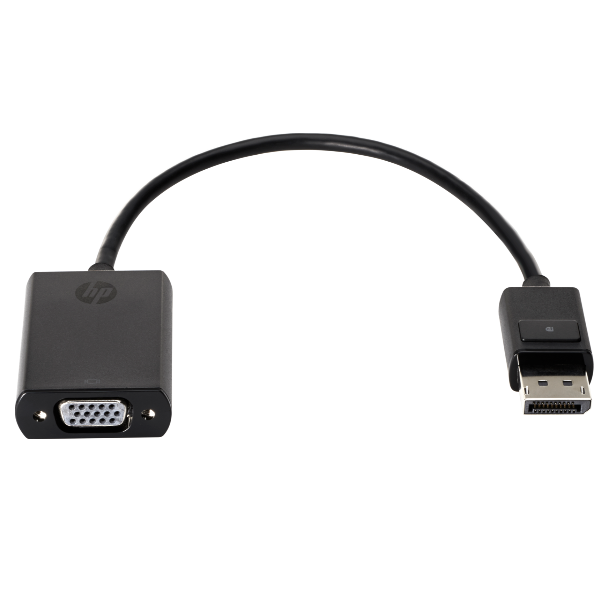 HP DisplayPort to VGA Adapter - Convertitore video - DisplayPort - VGA - per EliteBook 8470; ZBook 14, 14 G2, 14u G4, 15 G2, 15u G2, 15u G4, 17, 17 G2, 17 G3, 17 G4