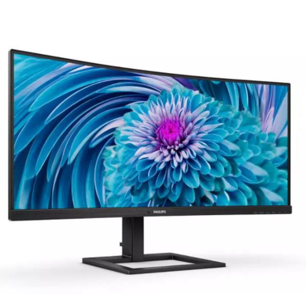 Philips E-line 346E2CUAE - Monitor a LED - curvato - 34" - 3440 x 1440 UWQHD @ 100 Hz - VA - 300 cd/m² - 3000:1 - 1 ms - HDMI, DisplayPort, USB-C - altoparlanti - nero testurizzato